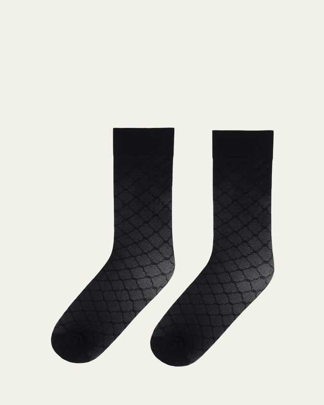 Sheer Pattern Knee-Highs, 30 Denier